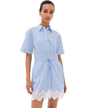 Jonathan Simkhai Calder Cotton Lace Mini Dress - Blue