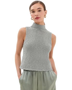 SABLYN Atticus Roll Neck Cropped Tank - Gray