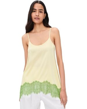 STAUD Chloe Silk Camisole - Green