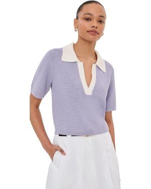 Le Bos Lia Crop Polo - Purple