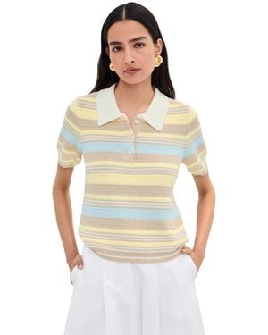 Le Bos Striped Boucle Polo - Multicolor