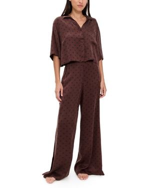 Lunya Washable Silk Pyjama Set - Red
