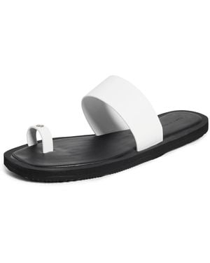 Tory Burch Toe Ring Flip Flops - Black