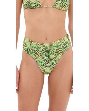 Peixoto Stella High Waist Bikini Bottoms - Green