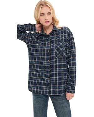 Le Bos Winnie Button Down Flannel - Blue