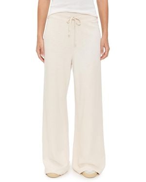 ÉTERNE Drawstring Wide Leg Sweatpants - White