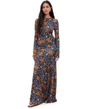 Eywasouls Malibu Annie Ruched Maxi Dress - Blue