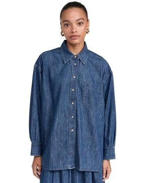Suzie Kondi Kappa Button-Up Shirt - Blue