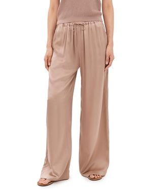 SABLYN Silk Gemma Pull On Straight Leg Pants - Natural