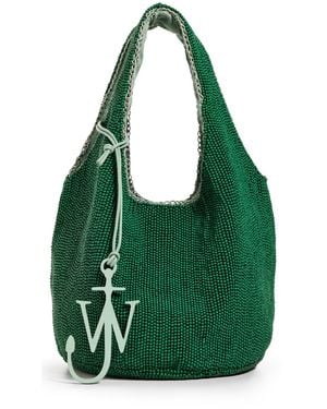 JW Anderson Mini Beaded Shopper Bag - Green