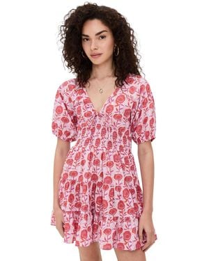 Saylor Greyson Batik Mini Dress - Red