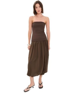 St. Agni Strapless Balloon Hem Dress - Multicolor