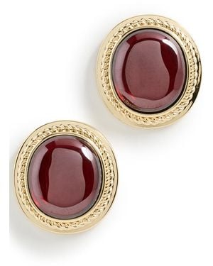Luv Aj The Elizabeth Garnet Studs - Pink
