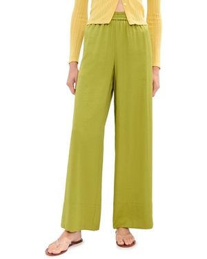 Le Bos Arden Satin Wide Leg Pants - Green