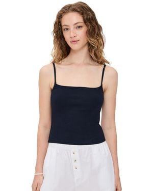 PERFECTWHITETEE Lucile Ribbed Skinny Tank - Black