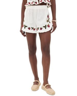Sea Bindi Strawberry Shorts - White