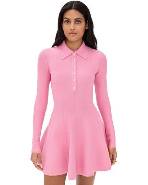 Fleur du Mal Henley Flared Corset Dress - Pink