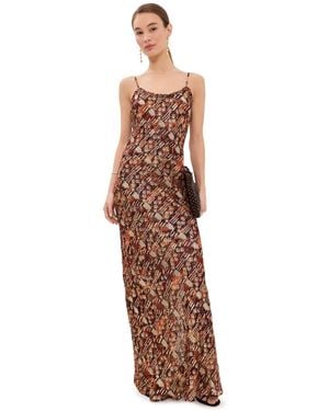 Alix Of Bohemia Athens Topaz Snakeskin Dress - Orange