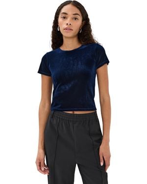 Le Bos Eloise Velvet Tee - Blue
