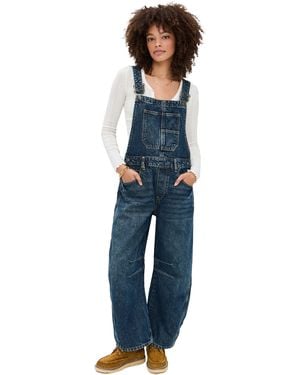 Free People Good Luck Overalls - Blue