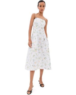 Kika Vargas Lena Midi Dress - White