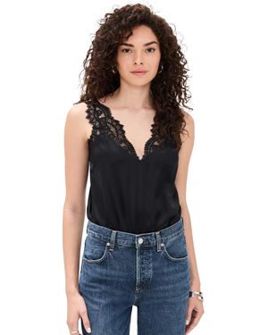 Cami NYC Kehlani Silk Thong Bodysuit - Black