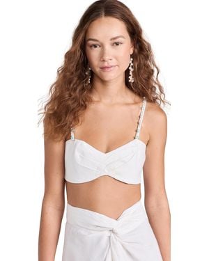 Maylé Vásquez Mineral Crop Top - White