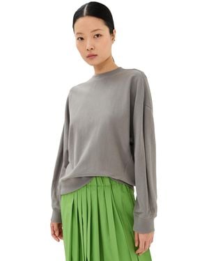 Tibi Lightweight Crew Neck Sweatshirt - Green
