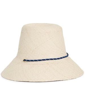 Clare V. Romy Straw Hat - White