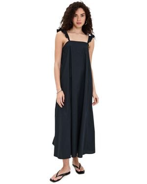 Le Bos Yvonne Ruffle Strap Dress - Black