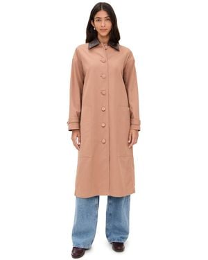 Le Bos Karla Long Utility Barn Jacket - Blue