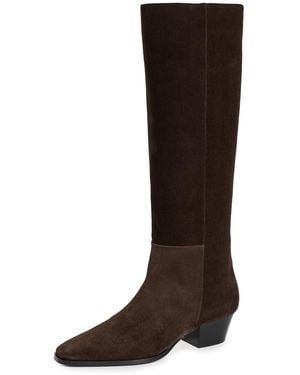 Aeyde Medea Suede Knee-High Boots - Brown