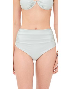 Jonathan Simkhai Teya High Waisted Ruched Bikini Bottoms - Multicolor