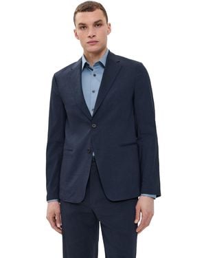 Theory Good Crunch Linen Clinton Blazer - Blue