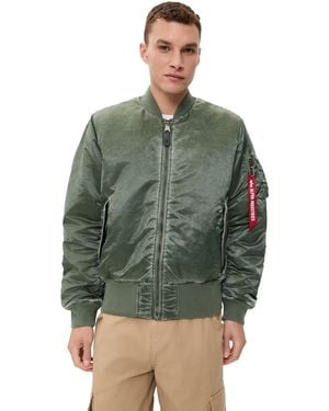 Alpha Industries Ma-1 Battlewash Heritage Fit Bomber Jacket - Green