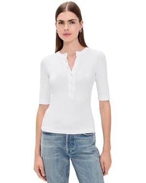 Citizens of Humanity Nali Short Sleeve Henley - White