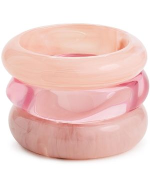 Luv Aj The Formentera Bangle Set - Pink
