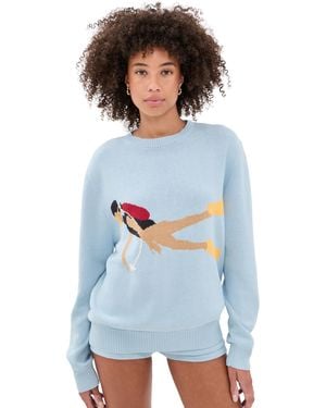 YELLOW THE LABEL Diver Cotton Pullover - Blue