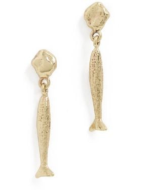 ALÉMAIS Tesori Fish Drop Earrings - White