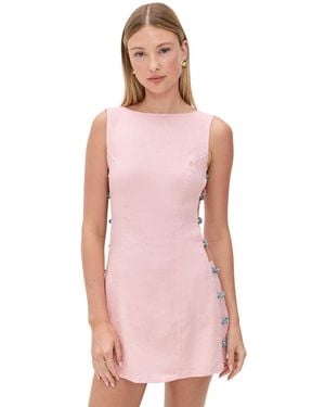 Vrg Grl Tia Linen Mini Dress - Pink