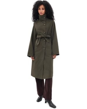 Line & Dot Palmer Reversible Trench Coat - Black