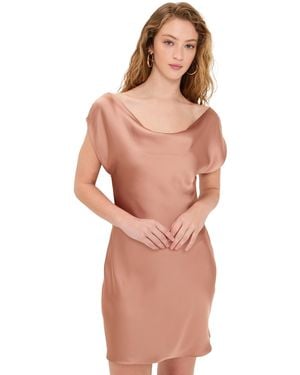 Norma Kamali Cap Sleeve Maria Mini Dress - Orange