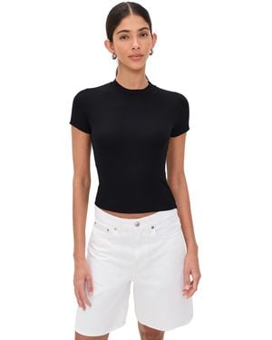Stateside Fine 2X1 Rib Baby Tee - Black
