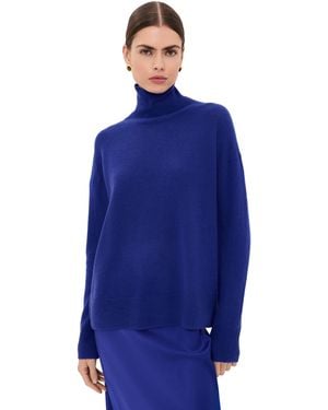 SABLYN Filomena Slouchy Cashmere Turtleneck - Blue