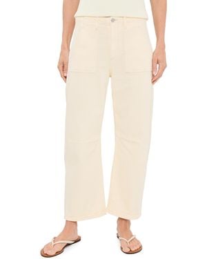 Le Jean Petite Utility Soft Barrel Jeans - Natural