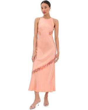 SABLYN Isadora High Neck Silk Dress With Lace - Multicolor
