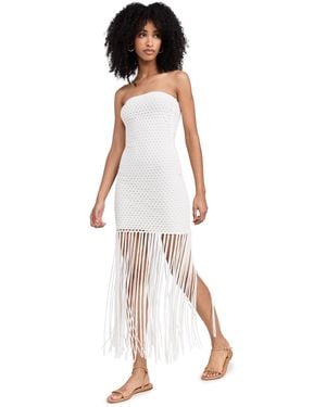 PQ Swim Vanessa Strapless Fringe Dress - Black