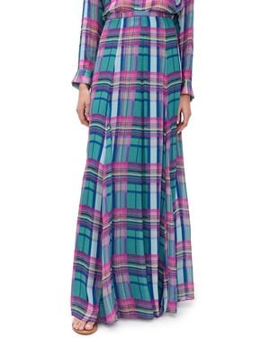 L'Agence Patrica Full Maxi Skirt - Blue