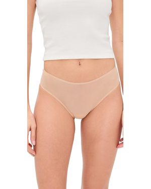 Commando Chic Mesh Thong - White
