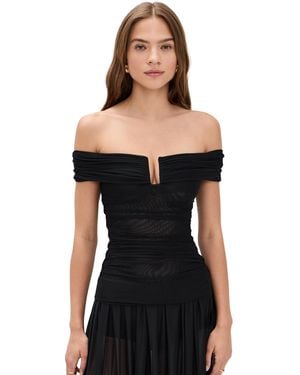 Bec & Bridge Camille Off-Shoulder Top - Black